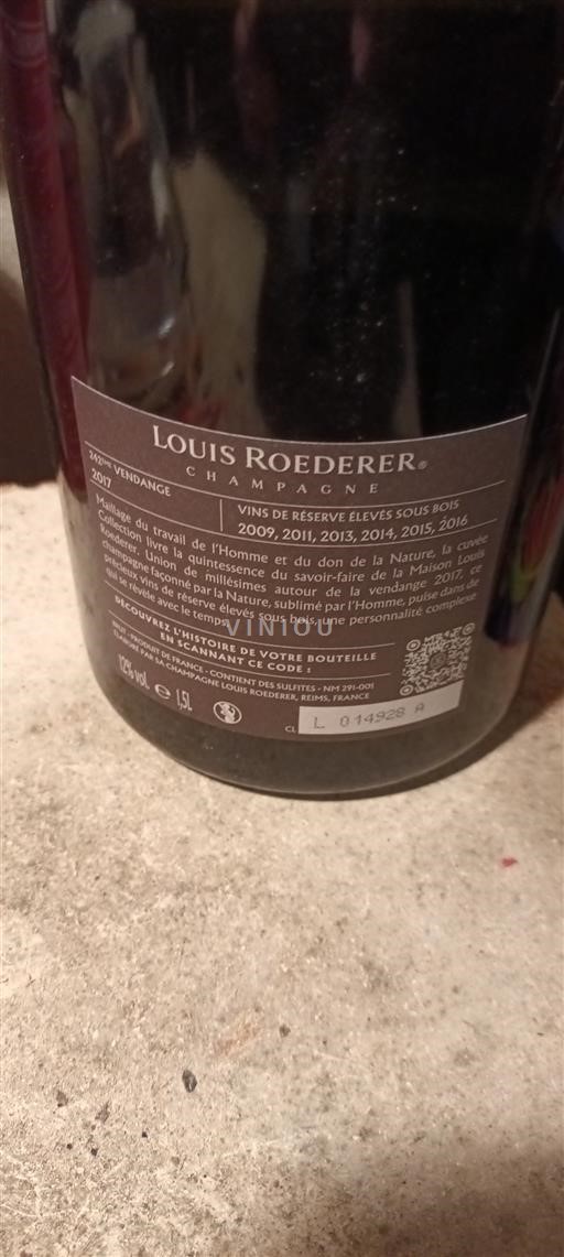 Champaña Champán Louis Roederer 2017