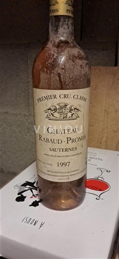 Bordeaux Sauternes Premier Cru Château Rabaud-Promis 1997