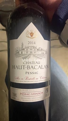 Bordeaux Pessac-Léognan Château Haut-Bacalan 2014