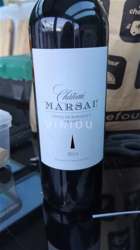 Bordeaux Not Specified Château Marsau 2014