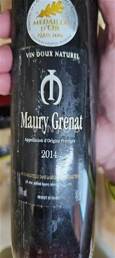 Roussillon Maury Maury Grenat 2014