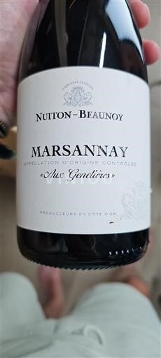 Burgund Marsannay Nuiton-Beaunoy Aux Genelières Ohne Jahrgang