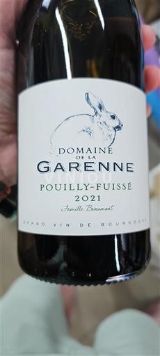 Borgoña Pouilly-fuissé Domaine La Garenne 2021