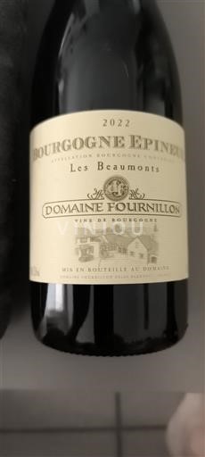 Bourgogne Bourgogne Epineuil Domaine Fournillon Les Beaumonts 2022