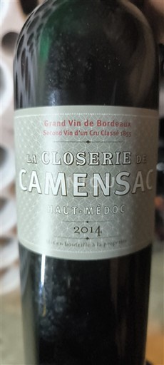 Bordeaux Haut-Médoc La Closerie de Camensac 2014
