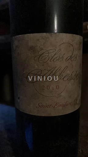Bordéus Saint-Émilion Clos des Abbesses 2010