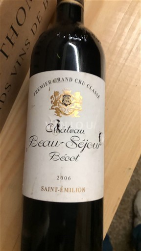 Bordeaux Saint-Émilion Premier Grand Cru Classé Château Beau-Séjour Bécot 2006