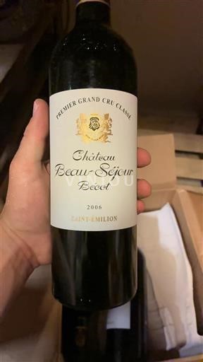 Bordeaux Saint-Émilion Premier Grand Cru Classé Château Beau-Séjour Bécot 2006