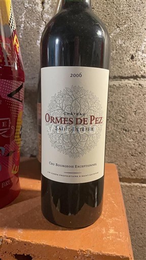 Burdeos Saint-Estèphe Cru Bourgeois Exceptionnel Château Ormes de Pez 2006
