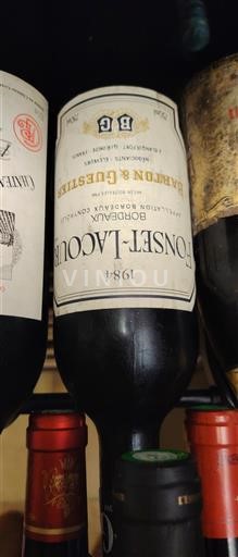 Bordeaux Baron & Guestier Fonset-Lacour 1984