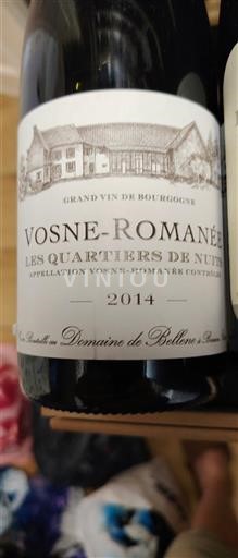 Burgund Vosne-Romanée Domaine Bellene Les Quartiers de Nuits 2014