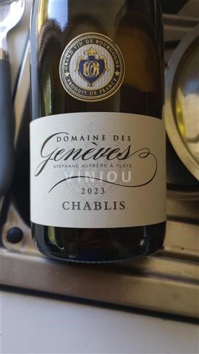 Burgundy Chablis Domaine Des Geneves 2023