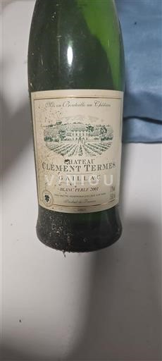 Sudoeste Gaillac Château Clément Termes Blanc Perle 2001
