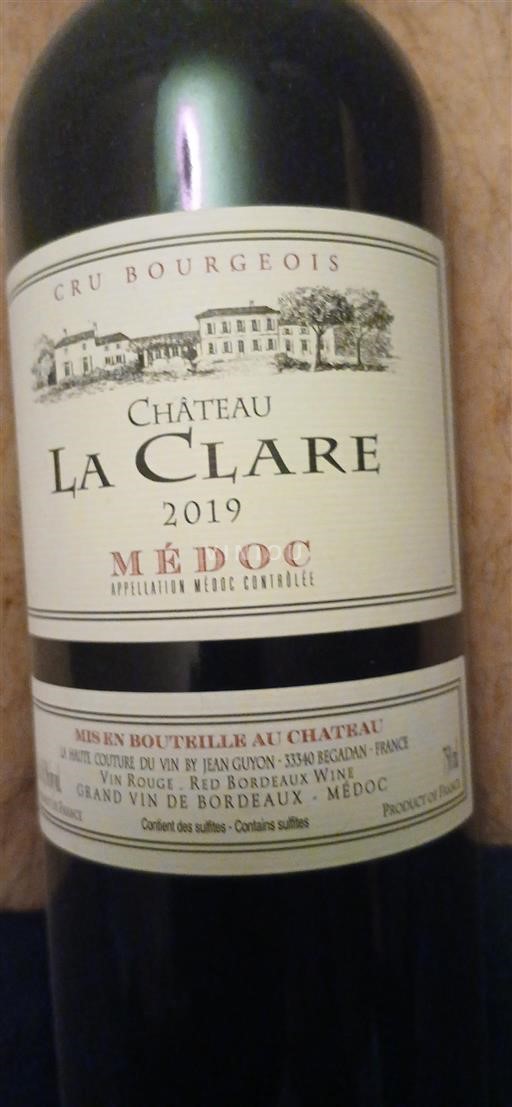 Bordeaux Médoc Cru Bourgeois Château La Clare 2019