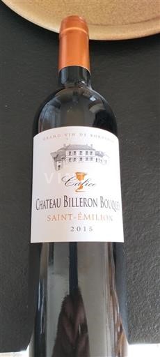Bordeaux Saint-Émilion Château Billeron Bouquey Calice 2015