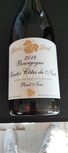 Bourgogne Hautes Côtes de Nuits Olivier Gard 2018