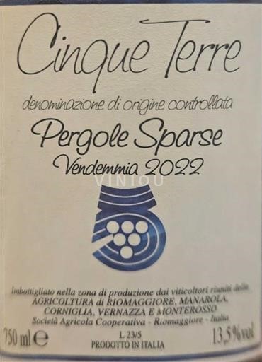 Wines of Liguria Cinque Terre Pergole Sparse 2022
