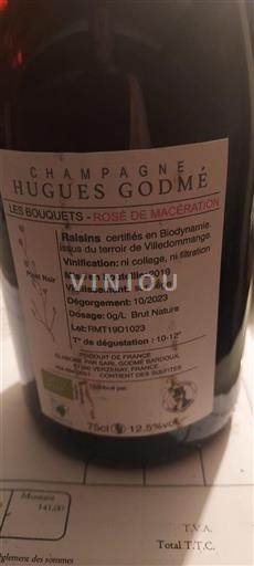 Champagne Champagner Hugues Godmé Les Bouquets 2019
