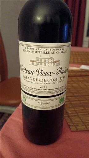 Burdeos Lalande-de-Pomerol Château Vieux-Rivière 2021