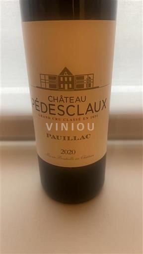 Bordeaux Pauillac Grand Cru Château Pédesclaux 2020