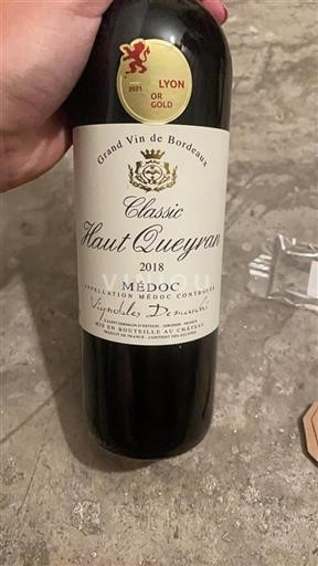 Bordéus Médoc Haut Queyran Classic 2018