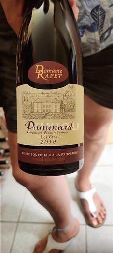 Bourgogne Pommard Domaine Rapet Les Cras 2019