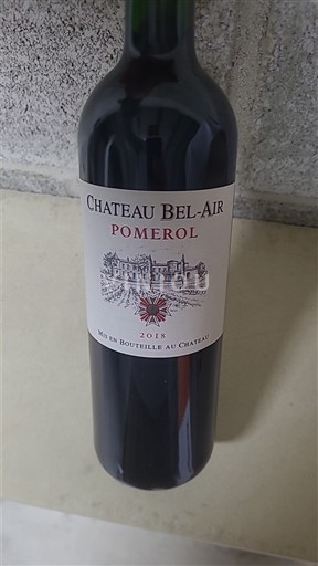 Bordeaux Pomerol Château Bel Air 2018