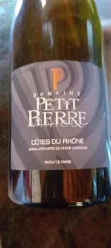 Vallée du Rhône Côtes-du-rhône Domaine Petit Pierre Non Millésimé