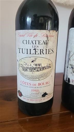 Bordeaux Côtes-de-bourg Château Les Tuileries 1989