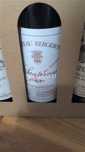 Bordeaux Sauternes Château Bergeron 1989