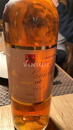 Bordéus Sauternes Premier Grand Cru Château Lamothe Guignard 2005