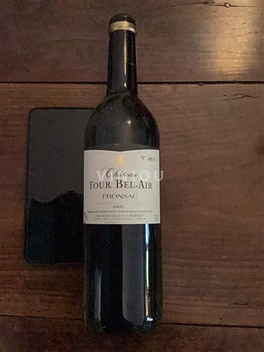 Bordeaux Fronsac Château Tour Bel-Air 2005