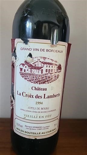 Bordeaux Côtes-de-Bourg Château La Croix des Lamberts 1994