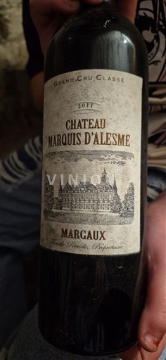 Bordeaux Margaux Grand Cru Château Marquis Alesme 2011