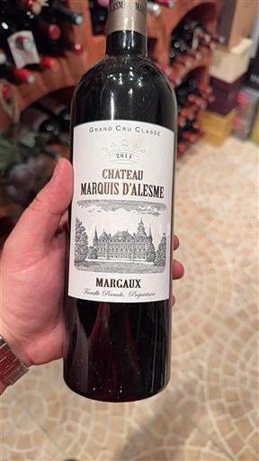 Bordeaux Margaux Grand Cru Château Marquis Alesme 2011