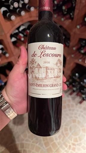Burdeos Saint-Émilion Grand Cru Château Lescours 2016