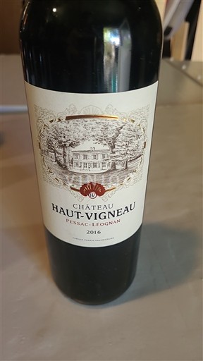 Bordeaux Pessac-Léognan Château Haut-Vigneau 2016