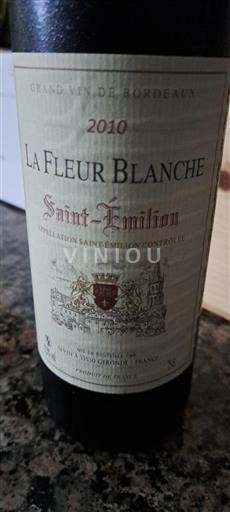 Bordeaux Saint-Émilion La Fleur Blanche 2010