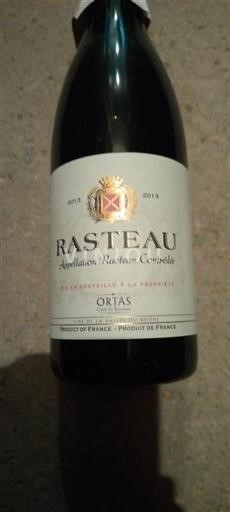 Rhône Valley Rasteau Ortas 2013