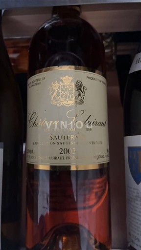 Bordeaux Sauternes Premier Cru Château Suduiraut 2003