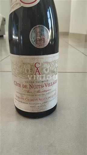 Bourgogne Côte de nuits villages Domaine Charles Allexant et Fils Prestige Aux Montagnes 1999