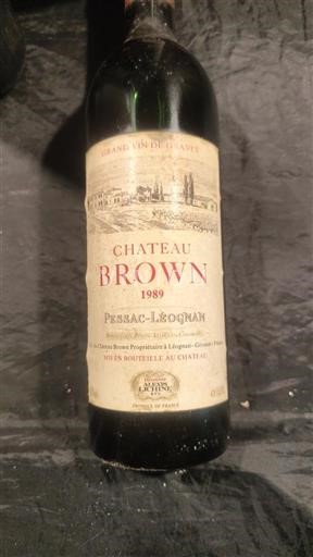 Bordéus Pessac-Léognan Château Brown 1989