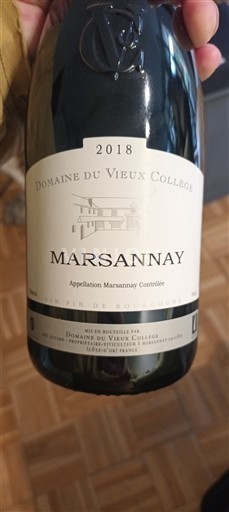 Burgundi Marsannay Domaine Vieux Collège 2018