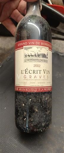 Bordeaux Graves L'Écrit Vin 2002