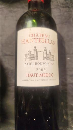 Bordéus Haut-Médoc Cru Bourgeois Château Hanteillan 2006