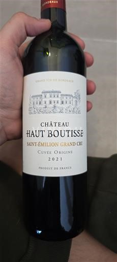 Bordéus Saint-Émilion Grand Cru Grand Cru Château Haut Boutisse Origine 2021