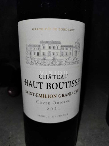 Bordeaux Saint-Émilion Grand Cru Grand Cru Château Haut Boutisse Origine 2021