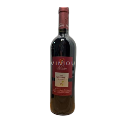 Vin Rouge sec Les Gourmets Clos St-Thomas 2017 Liban Bekaa Caza de Baalbek