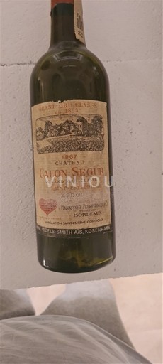Bordeaux Saint-Estèphe Grand Cru Château Calon-Ségur 1967
