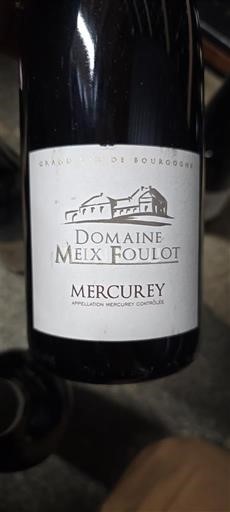 Bourgogne Mercurey Domaine Meix Foulot 2018